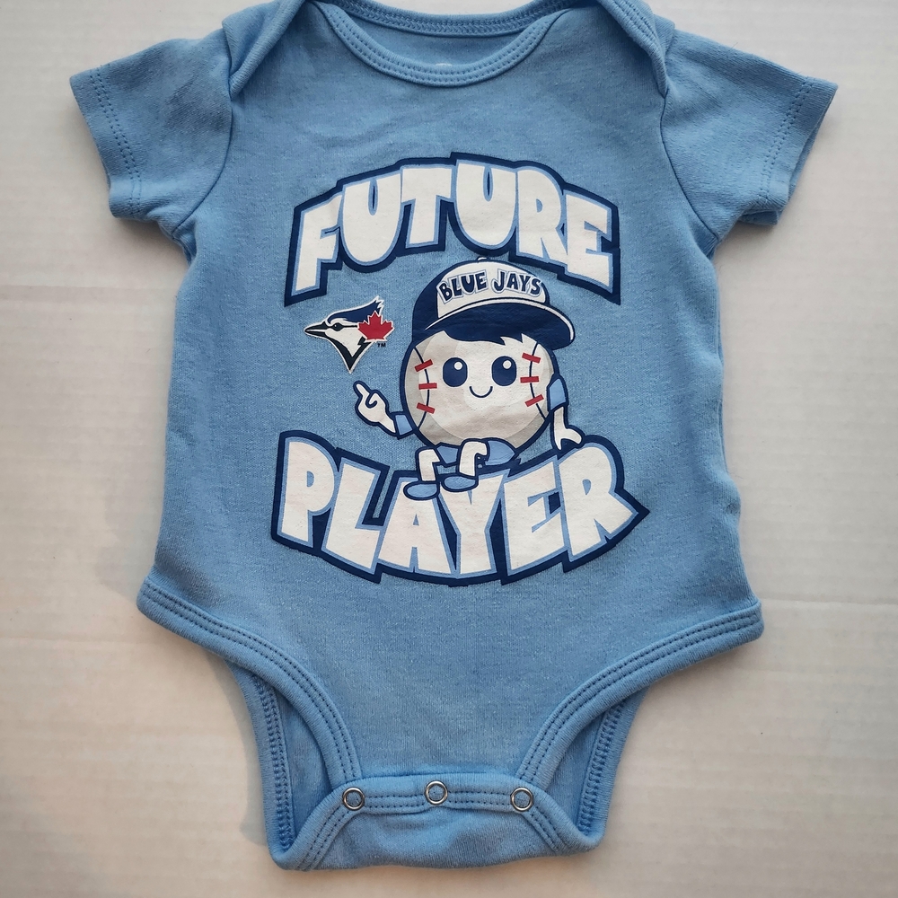 Size 0/3M "Future Player" MLB Toronto Blue Jays Official Babies Onesie
